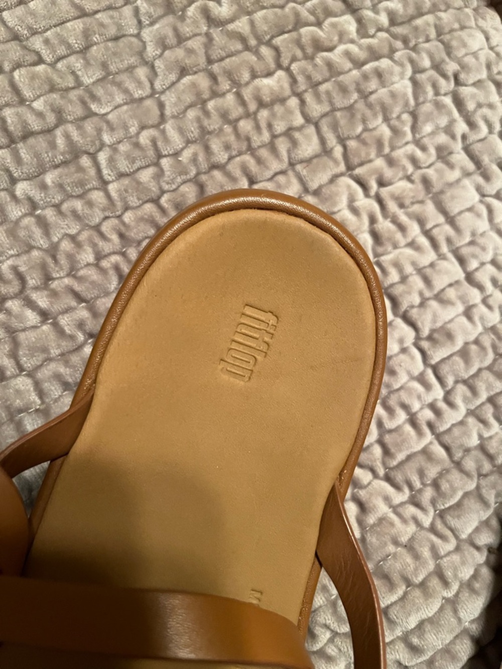 FitFlop Leather Crisscross Sandals - Brown - Picture 7 of 11